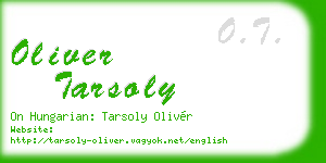 oliver tarsoly business card